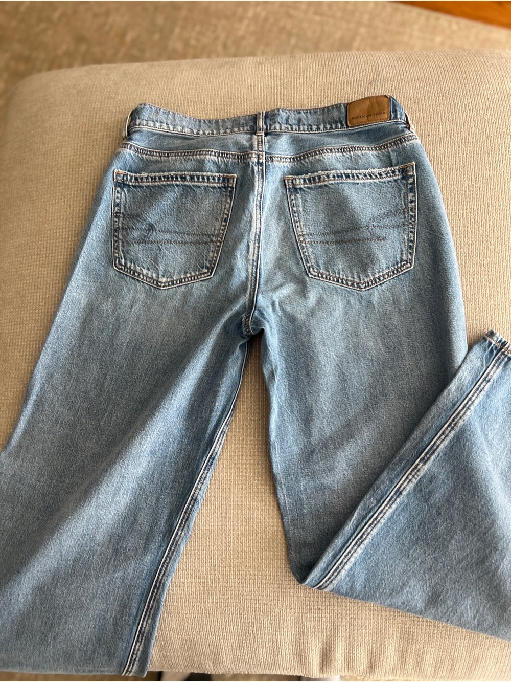 American Eagle Outfitters Light Blue Straight-Leg Jeans